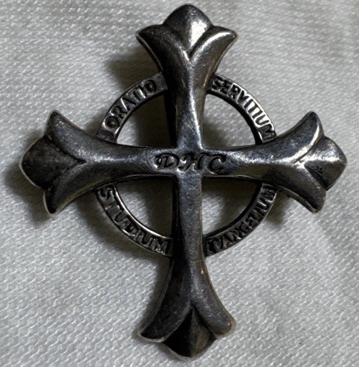 Antique Daughters Of The Holly Cross Sterling Silver PIN/PENDANT