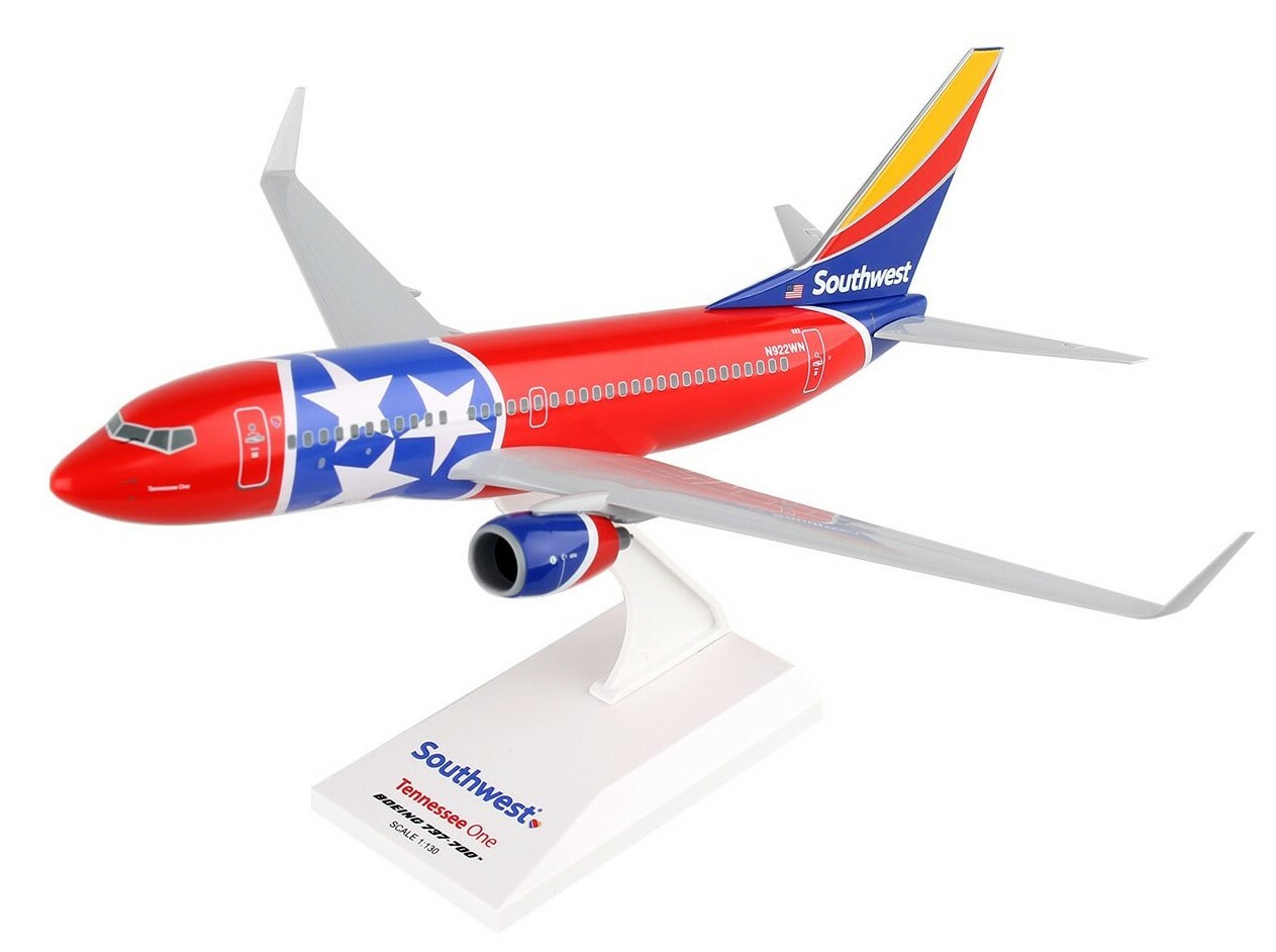 Skymarks SKR949 Southwest 737-700 Tennessee One Desk Top 1/130 Model Airplane