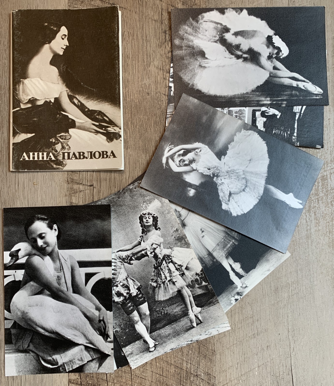 1981 SET 12pcs Anna Pavlova Russian prima ballerina Ballet dancer old photo card