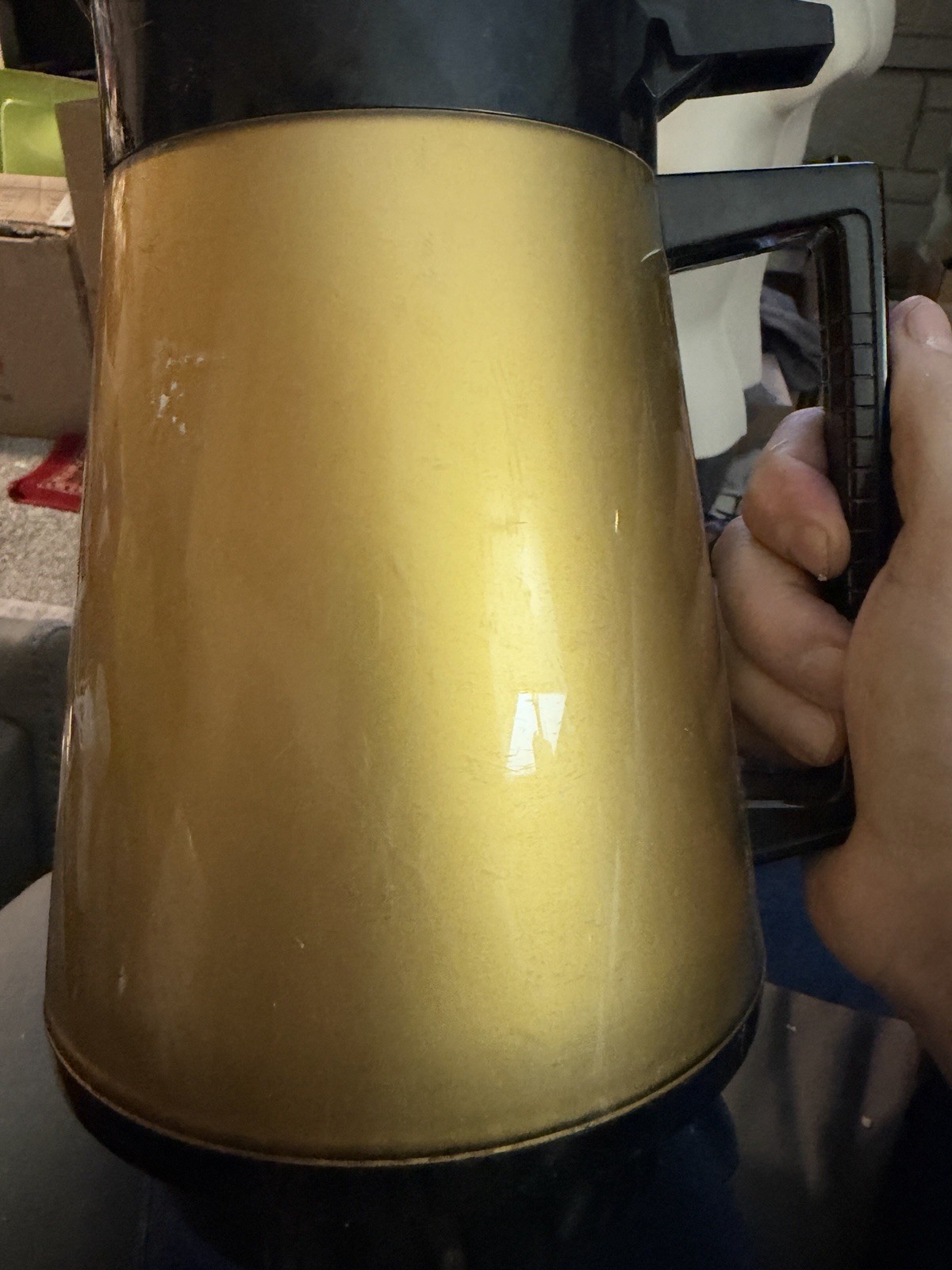 Vintage West Bend Thermo-Serv Gold Coffee Carafe Pitcher Made in USA