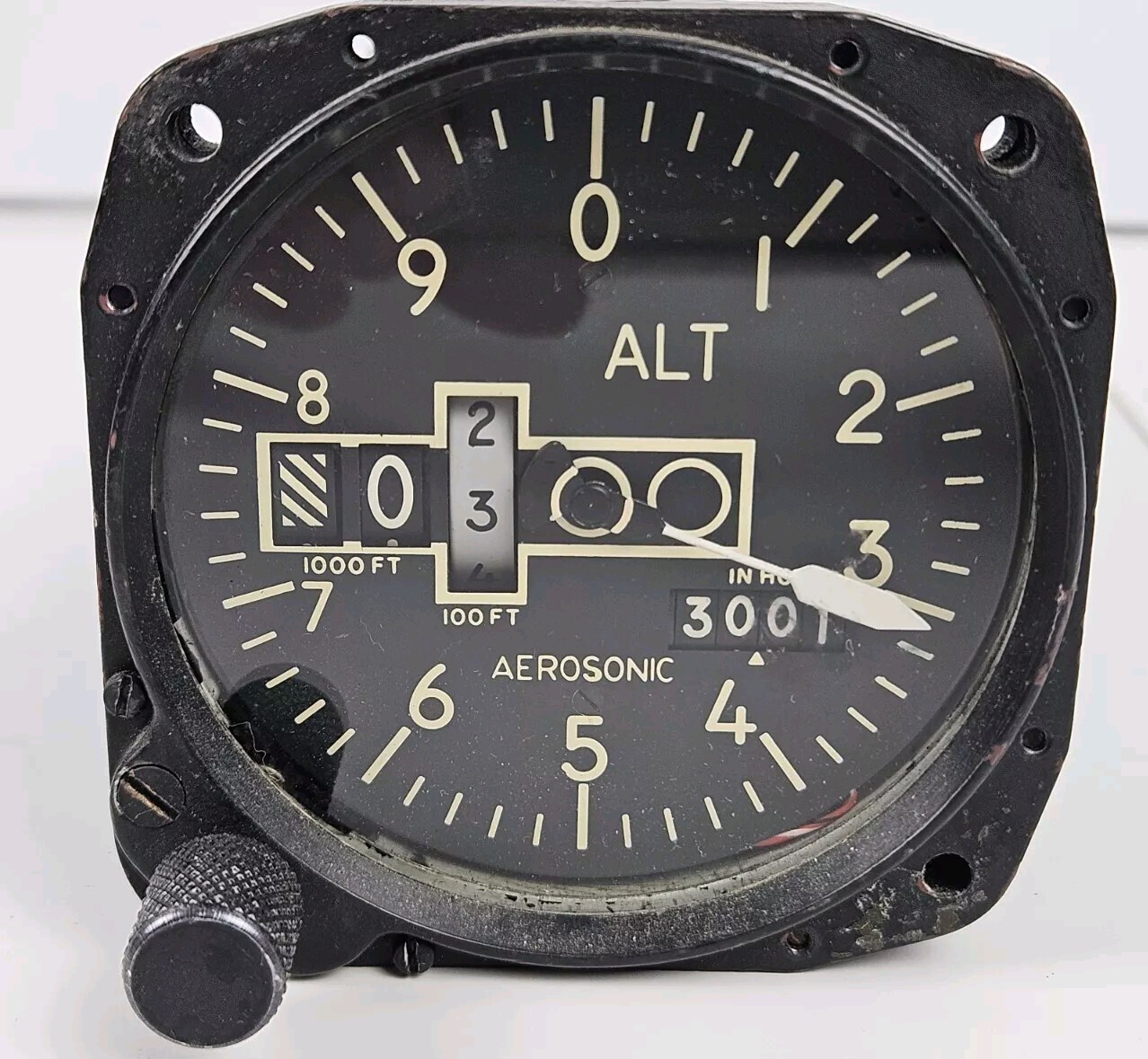 Vintage Aerosonic Corp. ALTIMETER, PRESSURE, ALTITUDE REPORTING Airplane Gauge