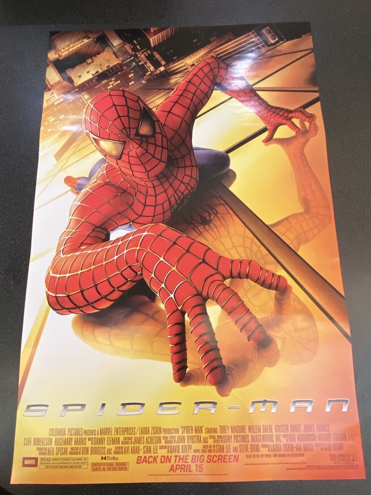NEW Spider Man 2002 AMC Re-Release 2024 Poster Tobey Maguire PERFECT
