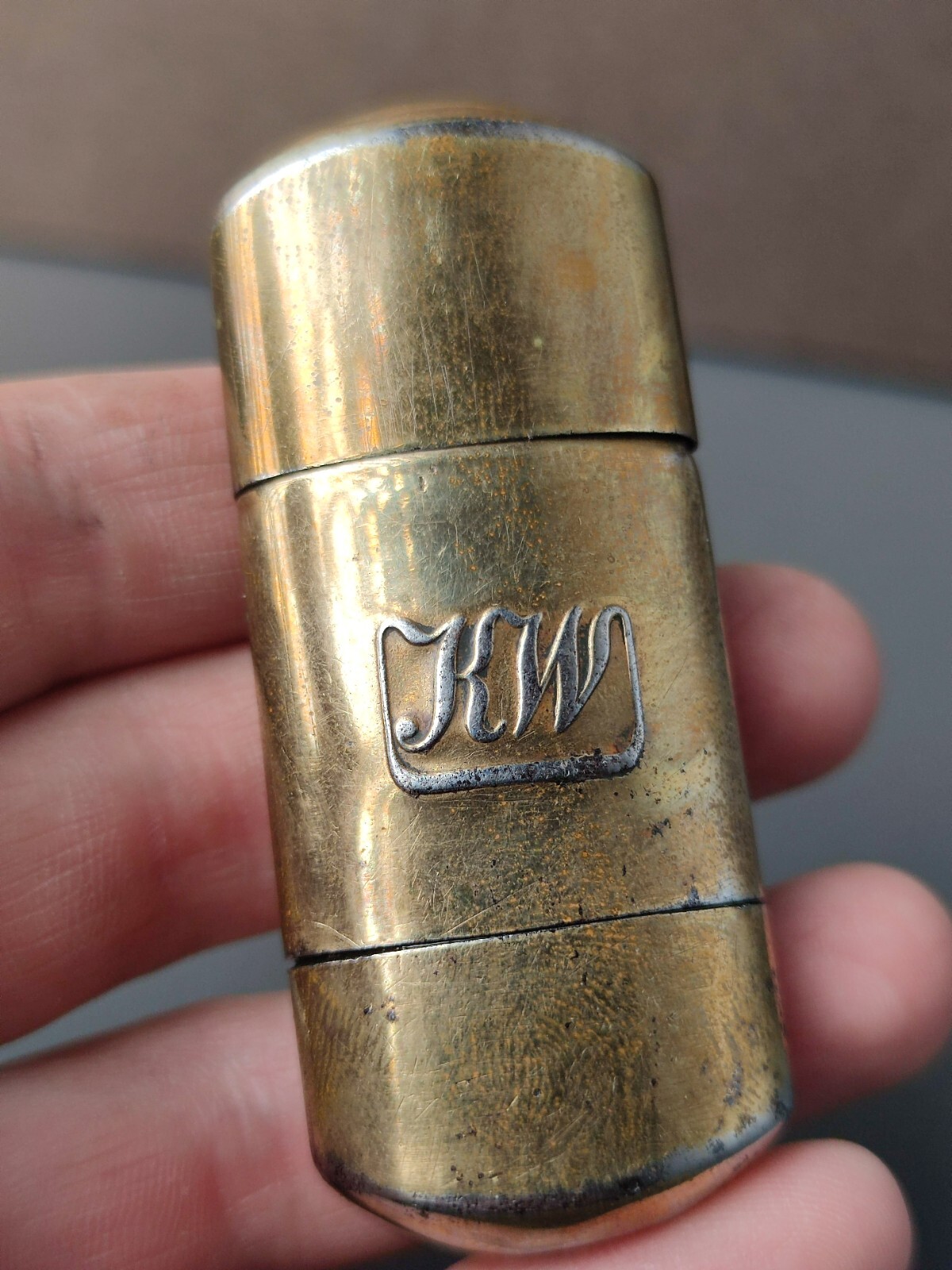 Vintage Rare KW TRENCH STYLE LIGHTER (KARL WIEDEN) Working