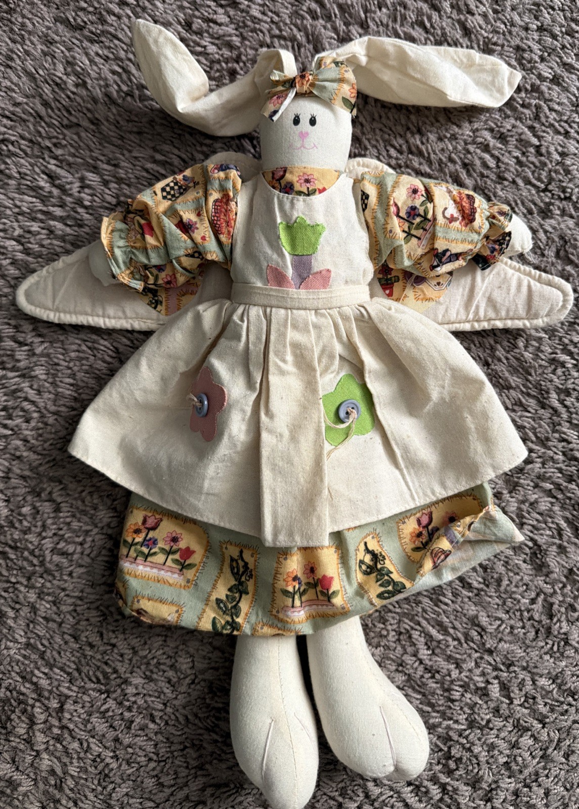 ANCO Vintage 1999 Bunny Rabbit Angel Winged Huggable Doll