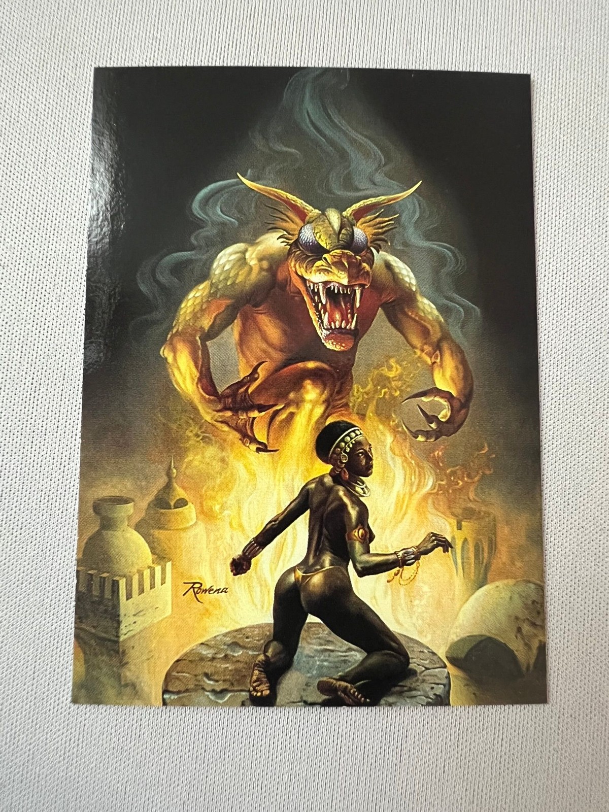 FPG Cards Golem #14 Rowena Morrill 1993 Fantasy Art Trading Card VG Collectible