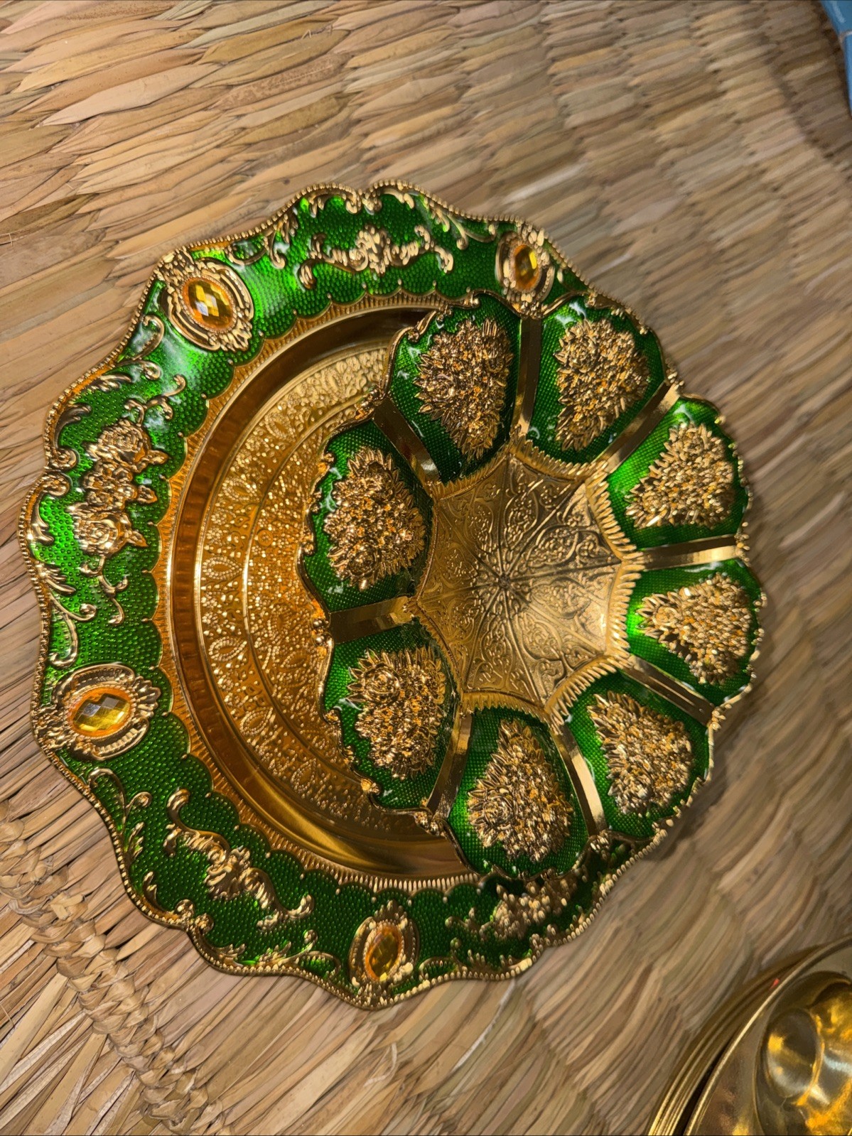 Tika Thali Set of 2 Copper Plated