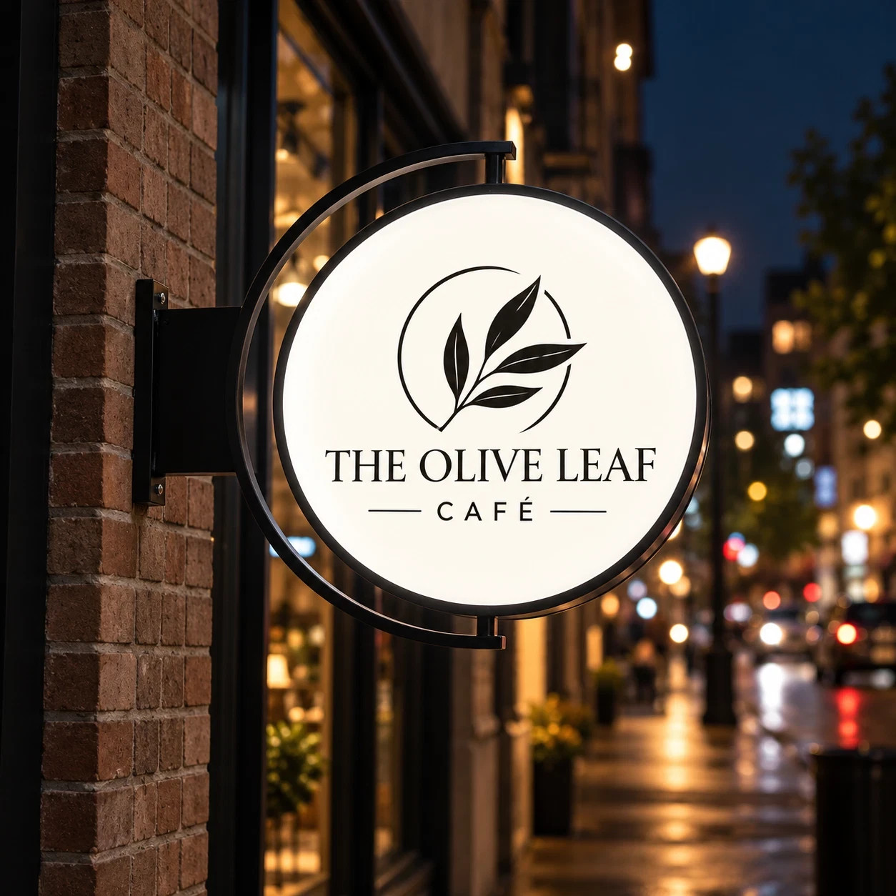 Custom 360° Rotating LED Light Box Sign Double Sided Outdoor Shop Logo Sign