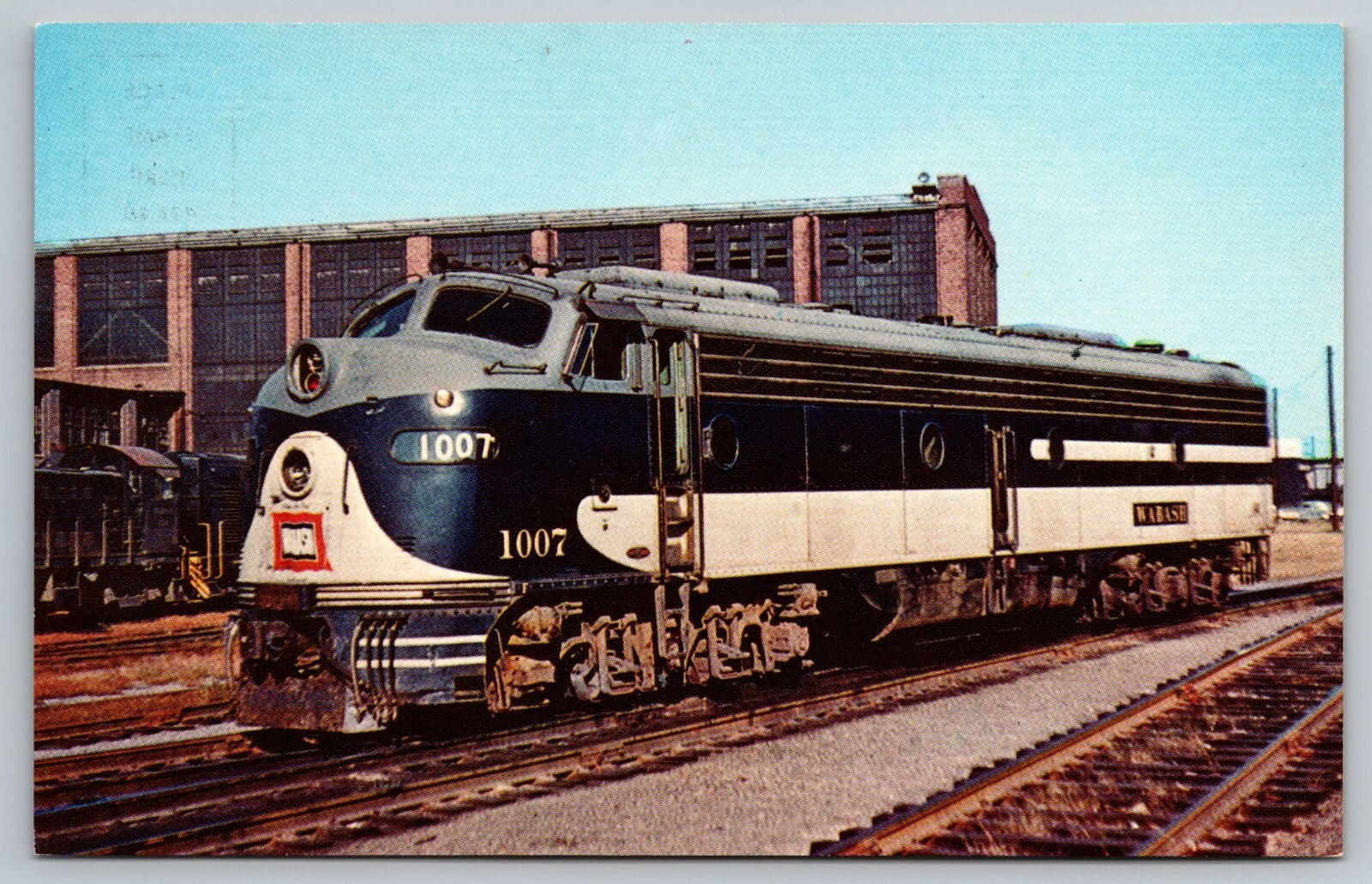Postcard B 243, Wabash # 1007 at Decatur, Illinois, October, 1960 Postcard B 243, Wabash # 1007 at Decatur, Illinois, October, 1960