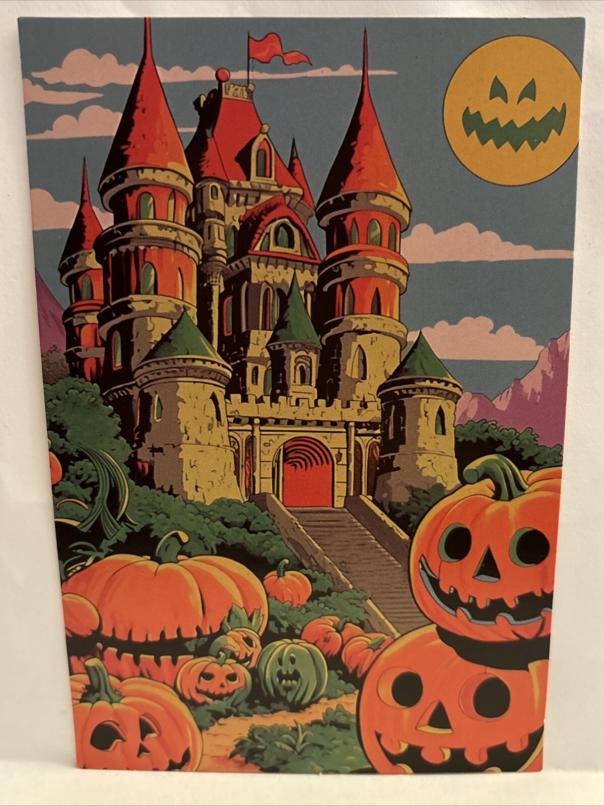 Halloween Vintage Style Unused Spooky Postcard Greeting Card 4x6