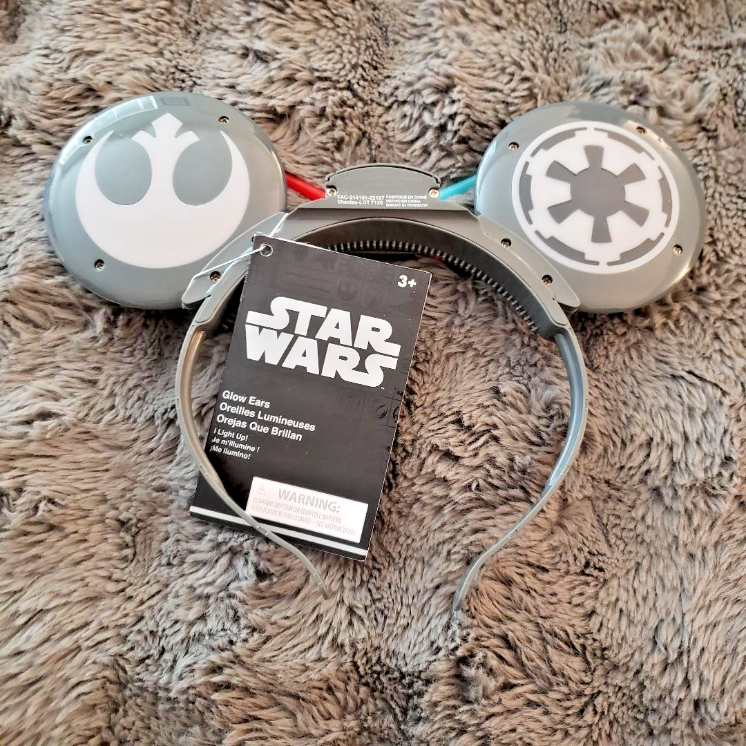 Disney Parks Star Wars Light Up Mickey Mouse Ears Headband Lightsabers