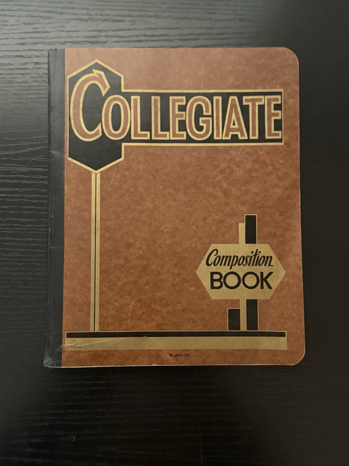 RARE 40’s/50’s Art Deco Vintage Collegiate Branded Composition Notebook EUC