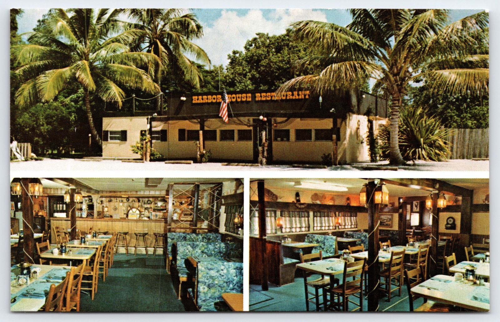 Sanibel Island Florida FL Harbor House Seafood Restaurant Vintage Photo Postcard