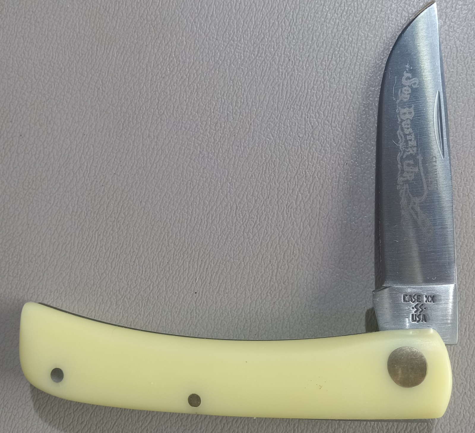 Case USA 3137 Yellow Sodbuster Jr. Vintage Pocket Fold Knife In Box