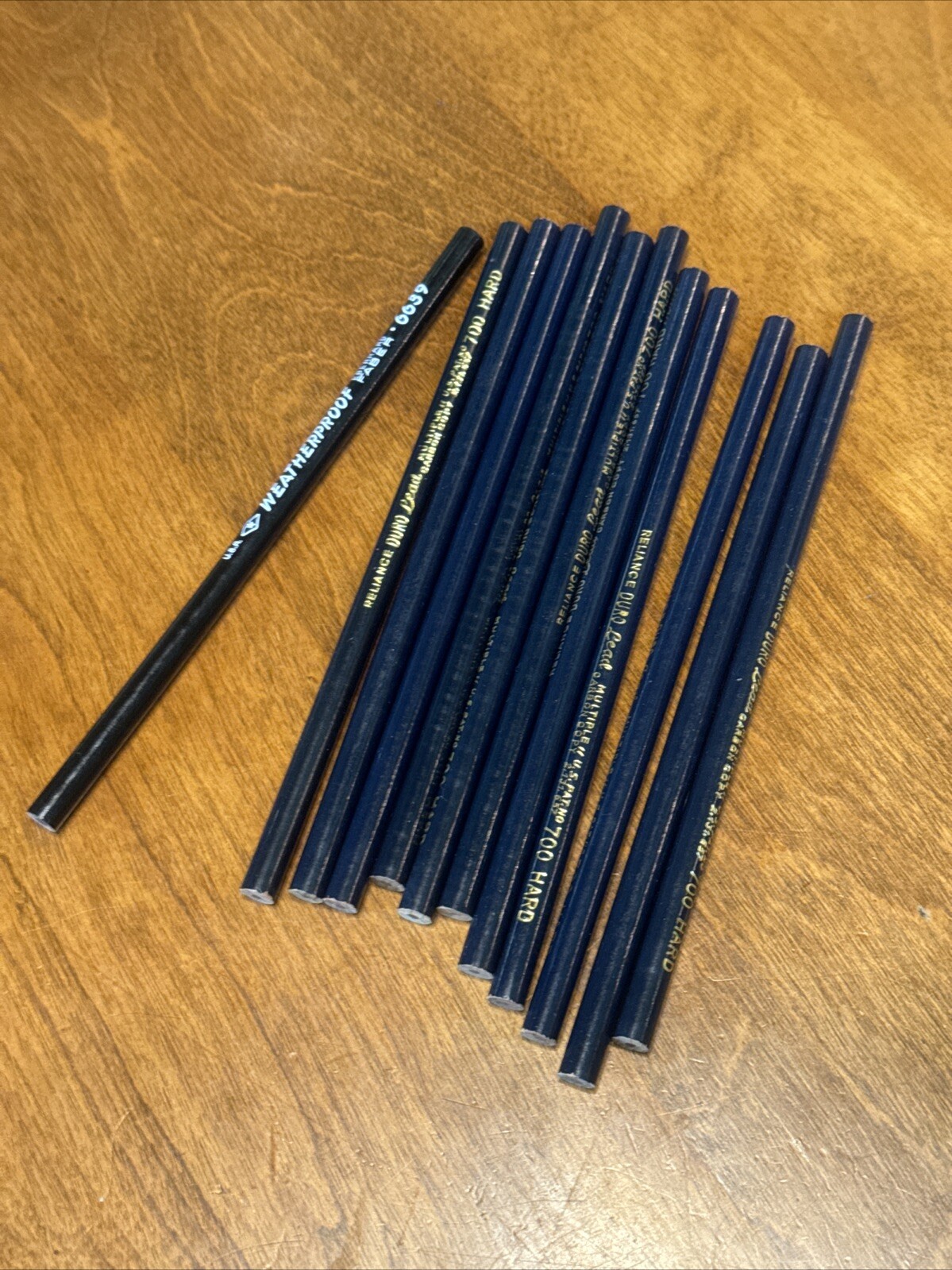 Vintage Reliance Pencils 700 Firm Duro Lead Unused: 12 unsharpened NOS 11+1 6639