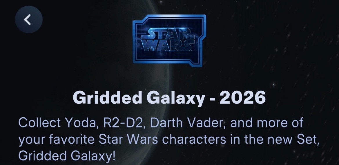 TOPPS STAR WARS CARD TRADER GRIDDED GALAXY SR/R/UC 42 CARD SET(NO EVENT)