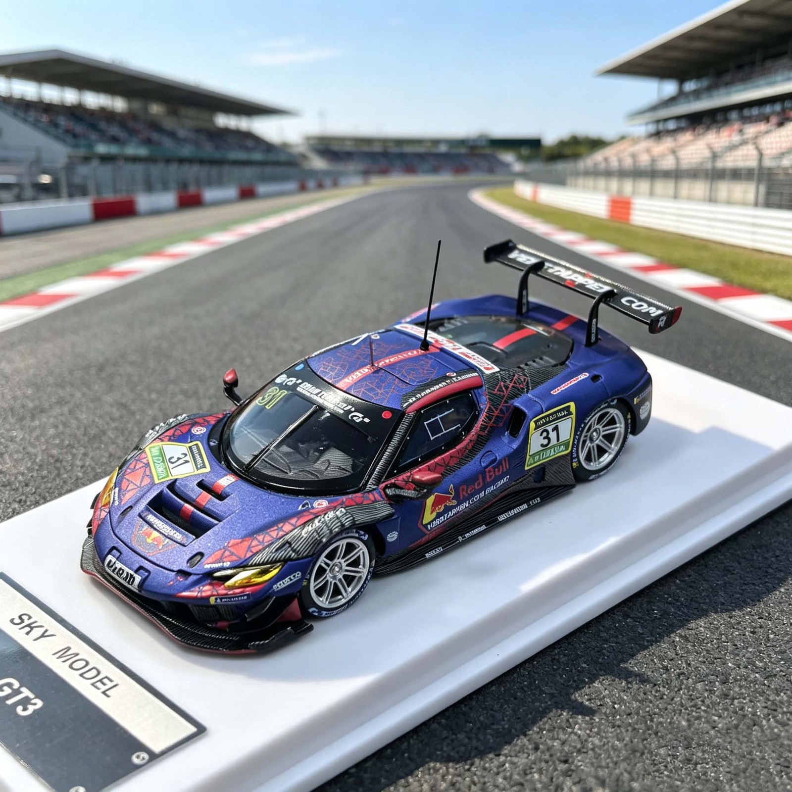1/64 296 GT3 Verstappen Red Bull Livery Diecast Model Car