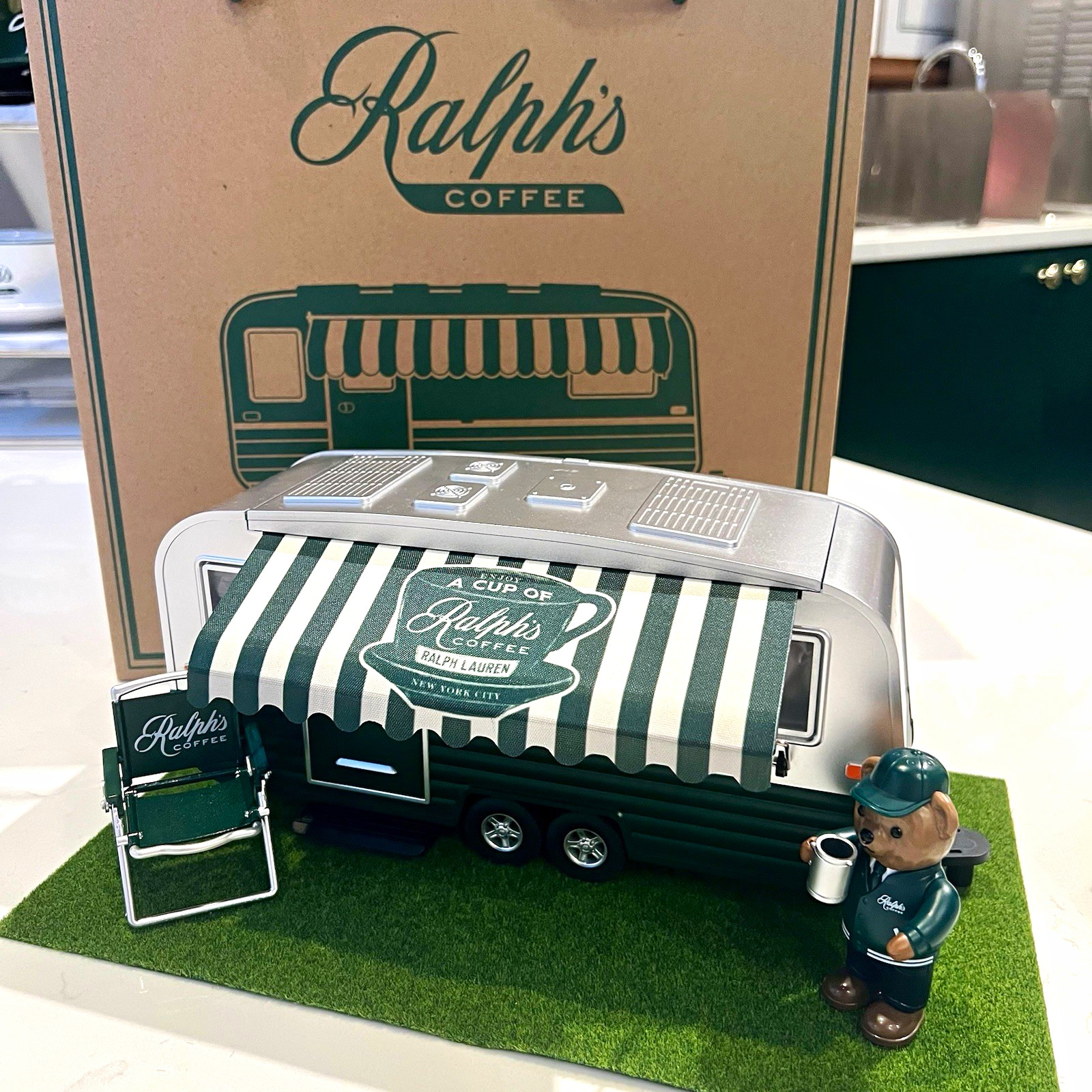 IN HAND RARE Ralph\'s Coffee Limited Edition Moon Cake Box Polo Bear CamperSet