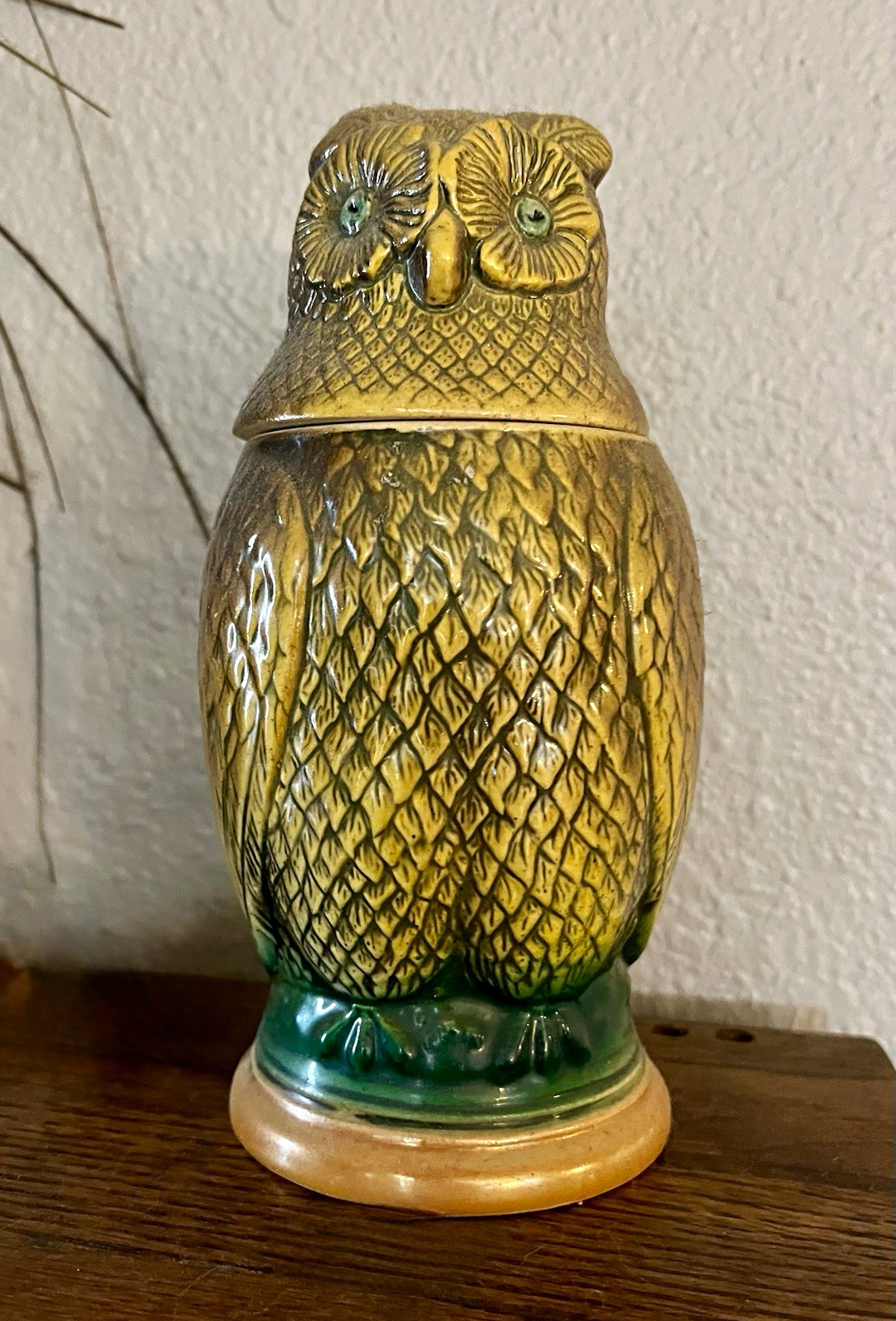 Antique Matthias Girmscheid Figural Owl Beer Stein Tankard Early 20th C. Germany