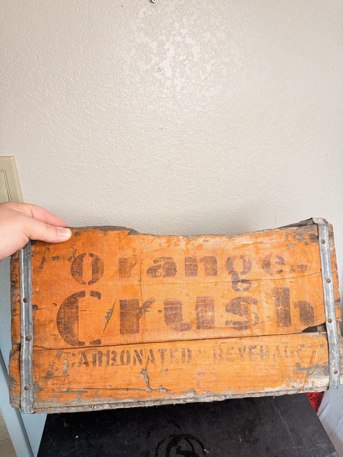 Vintage Orange Crush Wooden Soda Crate K.B.W. Kewaunee Bottling Works