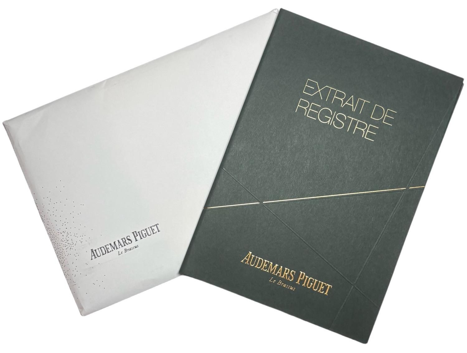Audemars Piguet Royal Oak 26120OR Certificate Extrait de Registre Booklet 2014