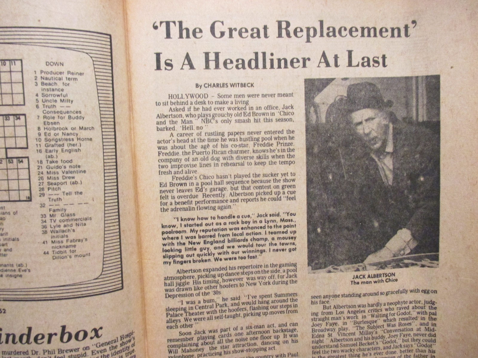 Jan-1975 Lancaster Pa TV Maga(JACK ALBERTSON/CHICO AND THE MAN/SMOTHERS BROTHERS