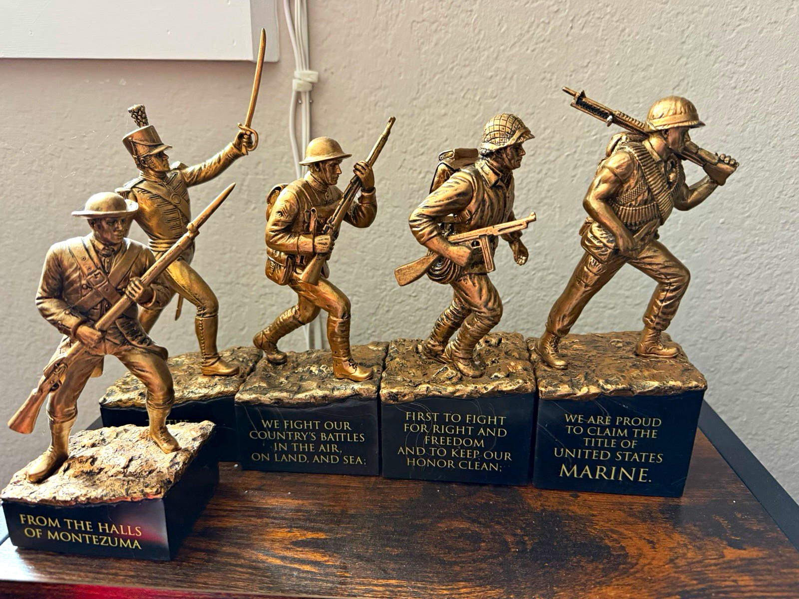 Bradford Exchange USMC Marine Corps Resin Set of 13 10in Figurines