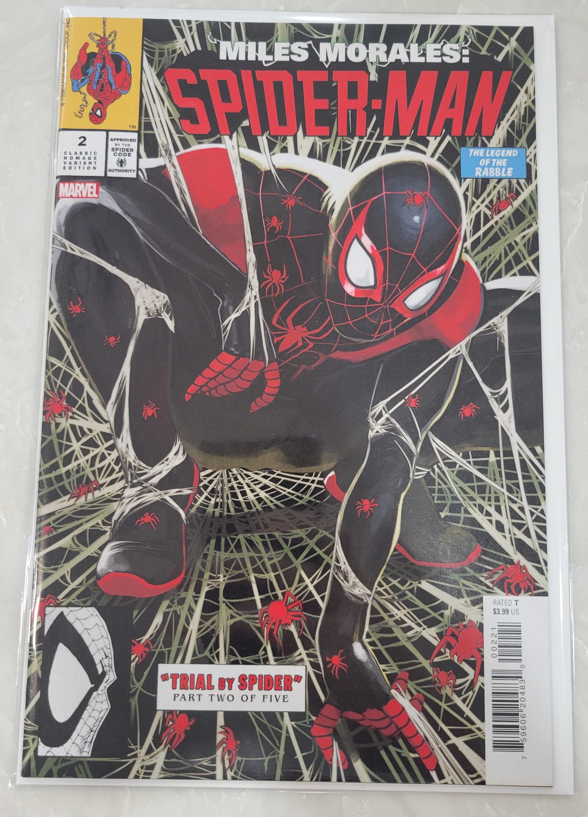 Miles Morales SPIDER-MAN #2 Hans MCFARLANE #1 Homage VARIANT High Grade NM+