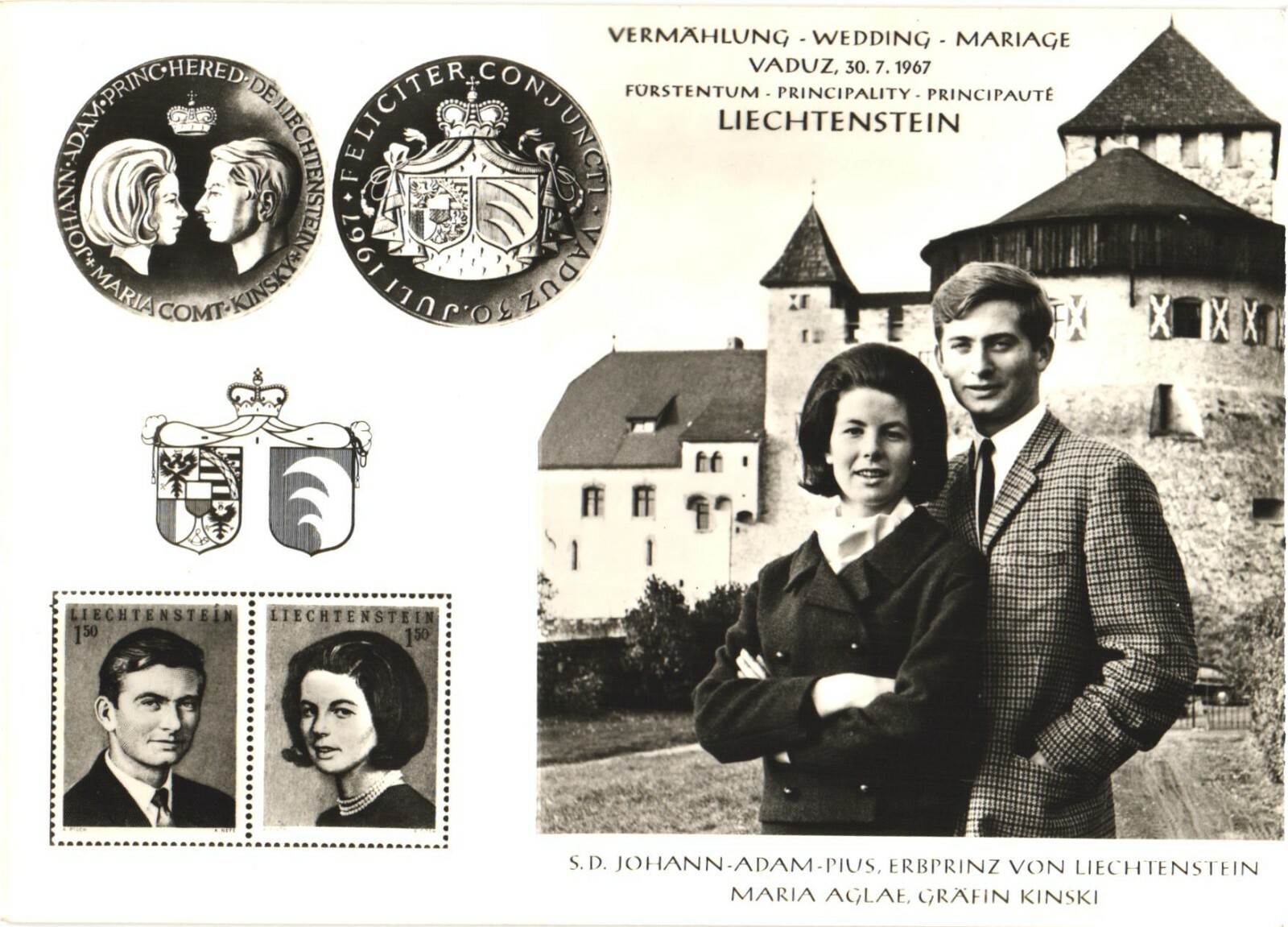 Vaduz Liechtenstein Royal Wedding Prince Hans-Adam II Marie Kinsky Chrome