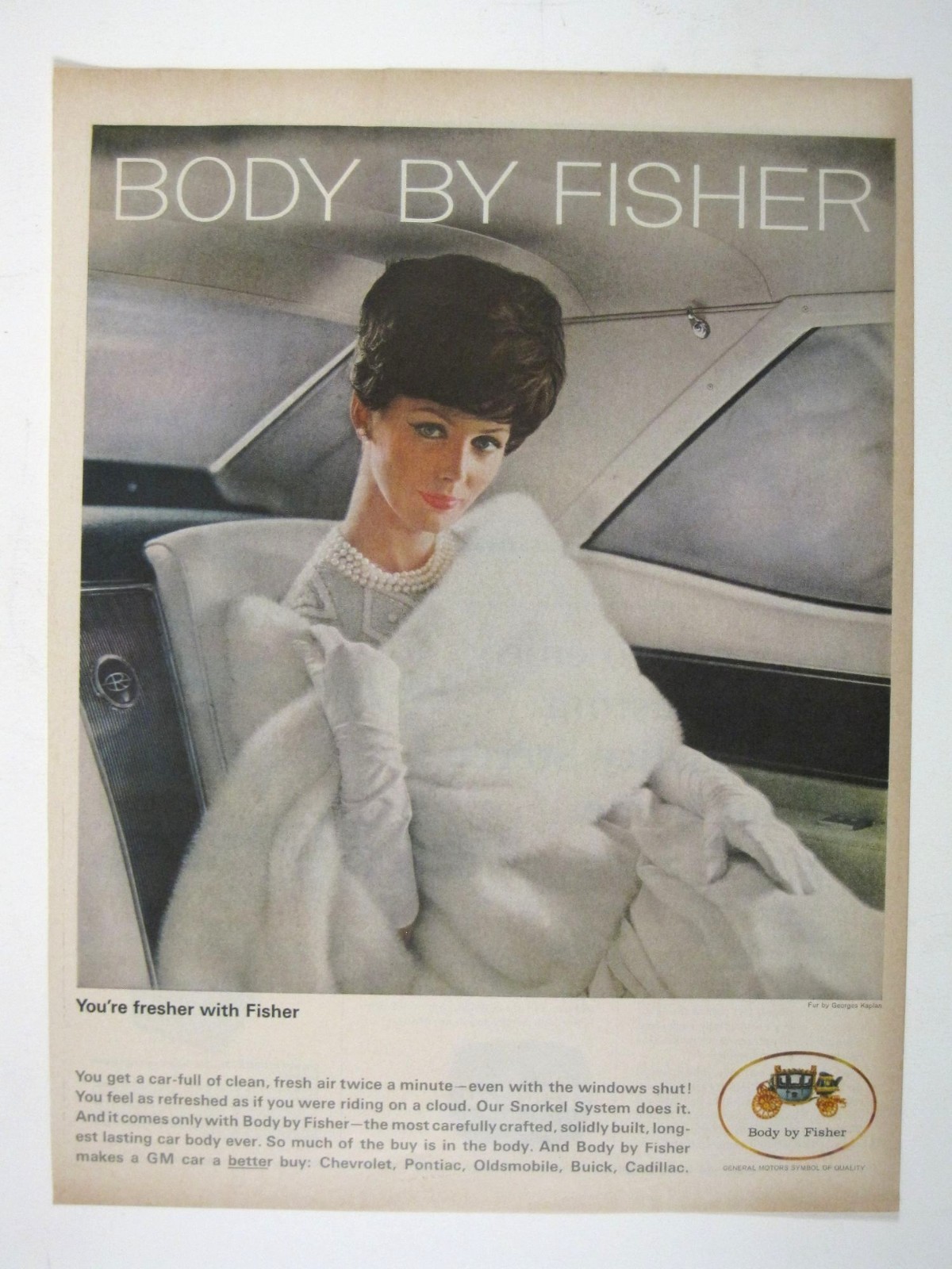 Body By Fisher Vintage Print Ad 1960s MOD Fashion Luxury GMs Snorkel Mid Century Body By Fisher Vintage Print Ad 1960s MOD Fashion Luxury GMs Snorkel Mid Century