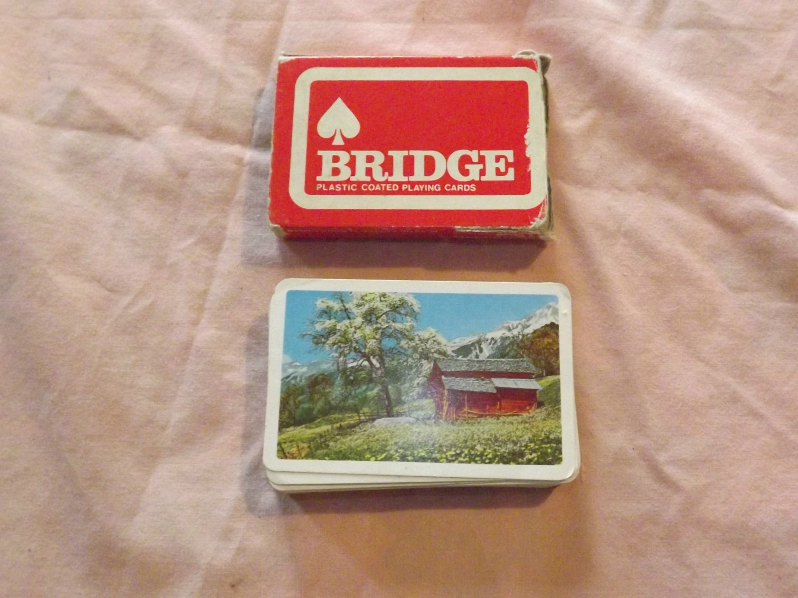 VINTAGE WOOLWORTH WOOLCO PLASTIC COATED  BRIDGE PLAYING CARDS