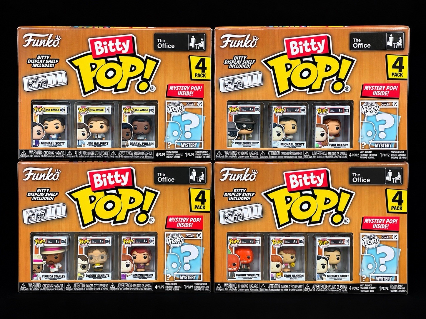 NEW Funko Bitty Pop The Office 4-Pack Series 3 Complete Set Including 4 MYSTERY