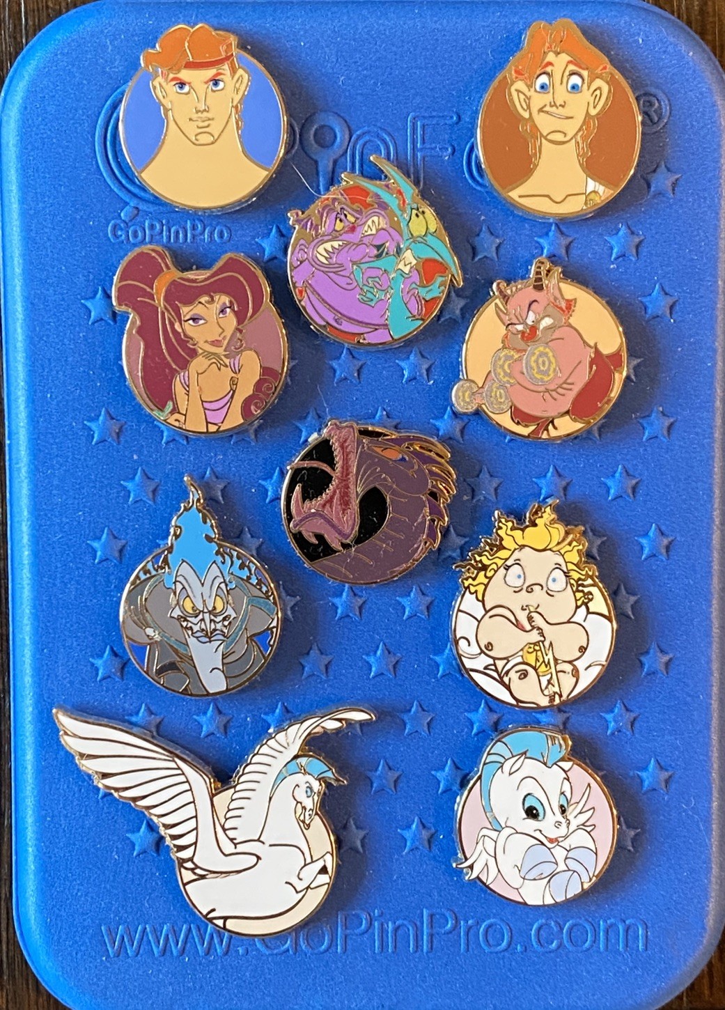 Disney PALM Pink Ala Mode - HERCULES Micro Mystery Series Pin Set LE  & Board