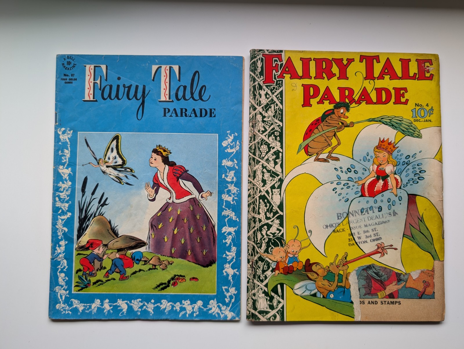 Fairy Tale Parade 4 & Four Color 87 Lot 1942 1945 Dell Golden Age Walt Kelly