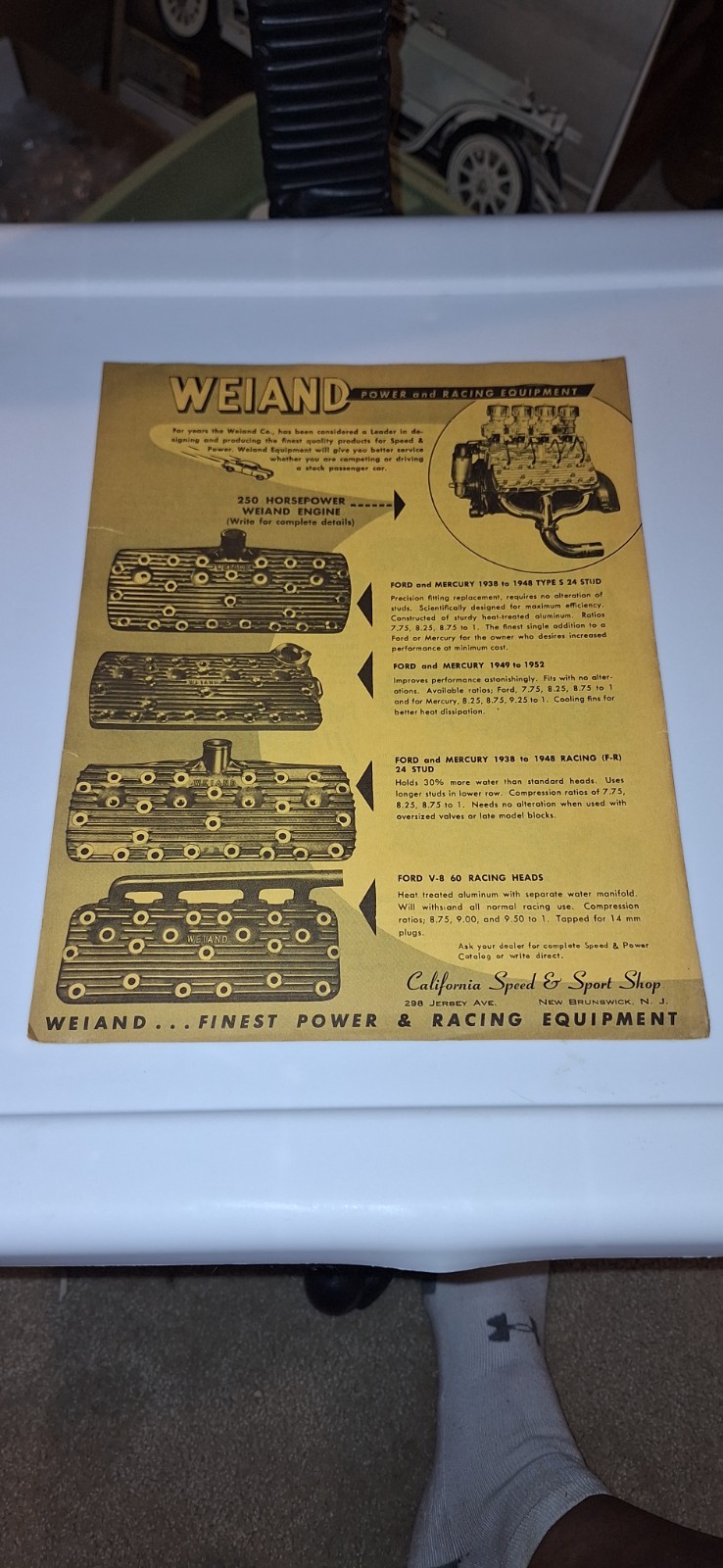 WEIAND Racing Equipment Brochure California Speed & Sport Shop