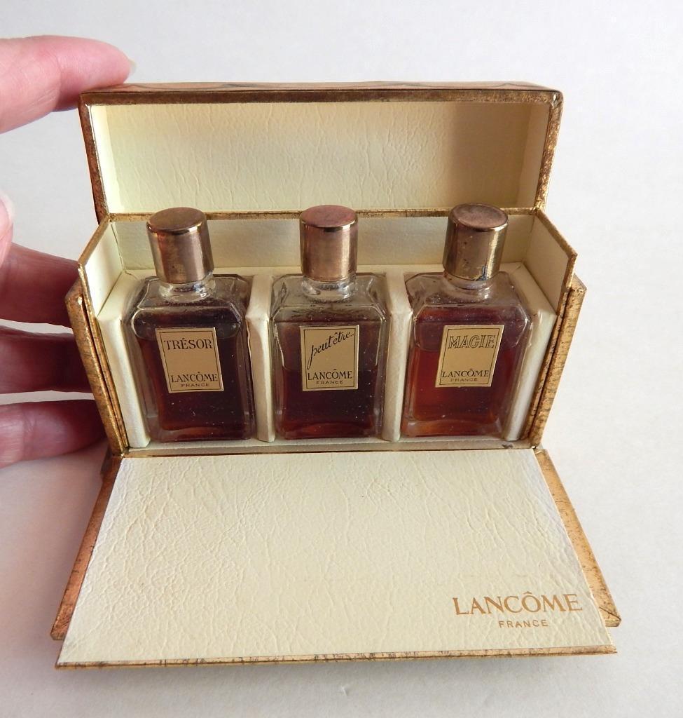 Vintage Lancome Perfume Bottles in Box w Perfume – Tresor, Peutetre and Magie