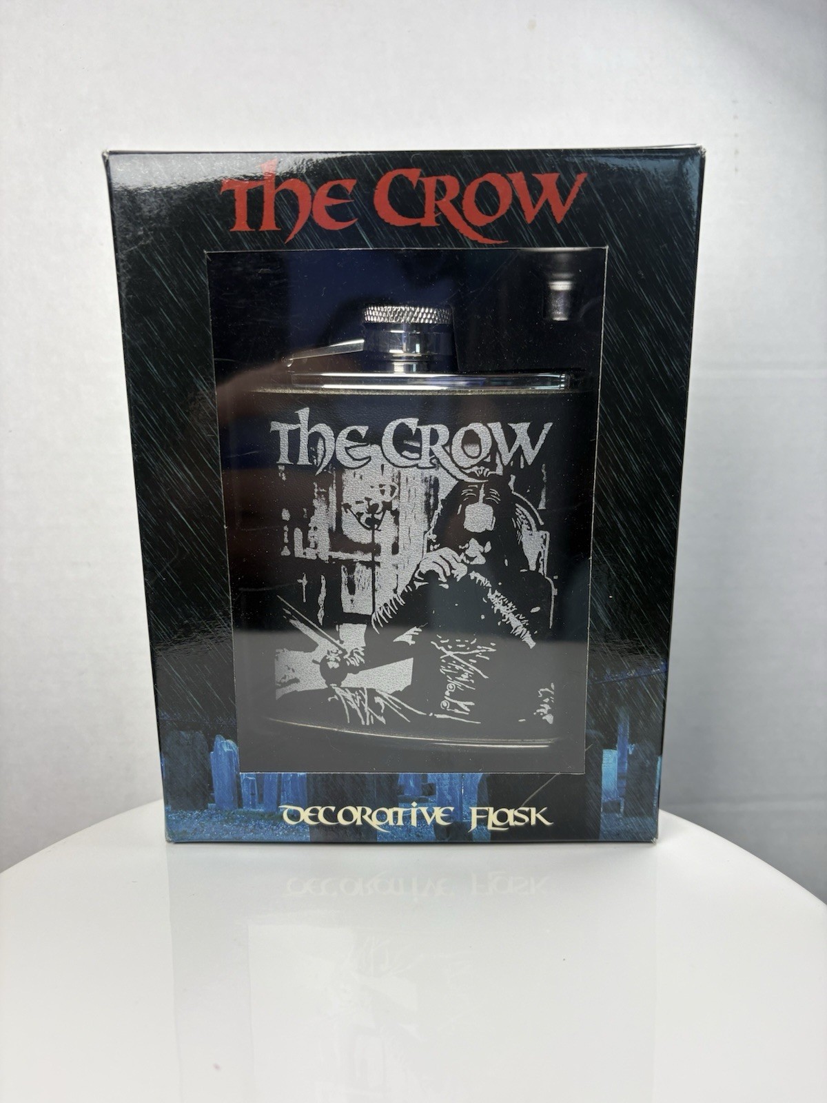 The Crow NECA 2005 Decorative Flask w Funnel Brandon Lee Eric Draven Horror Rare