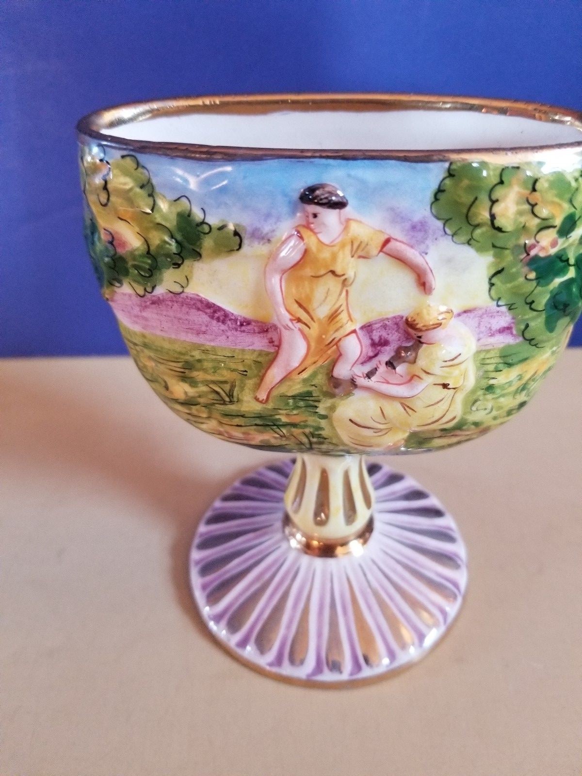 Bing Co FBS Vase Bottle France ? Ferdinand footed Dancing antique hand painted