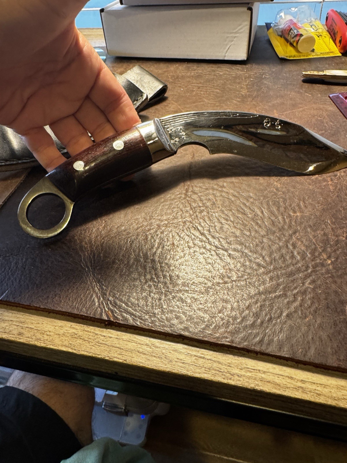 GKH Custom Karambit Kukri Knife 7.5
