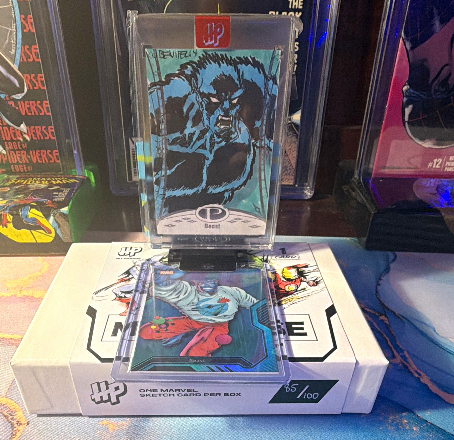 Upper Deck 2014 Marvel Premier Beast #21 1/1 Sketch Signed Auto & cosmos /45