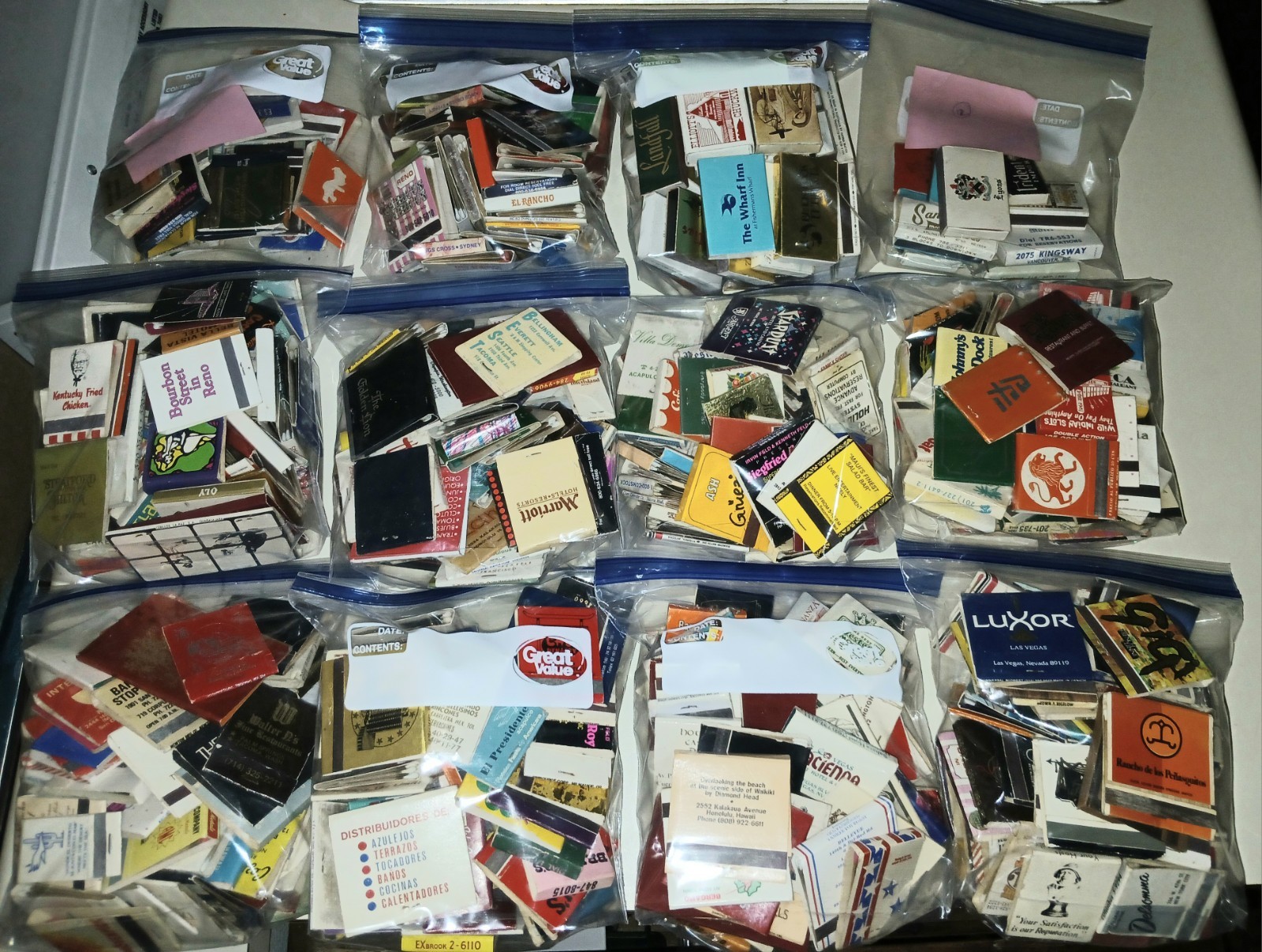 Vtg 1960\'s Lot Of 50 Random Matchbooks Intl US Rare Ones No Dupes Wood Too