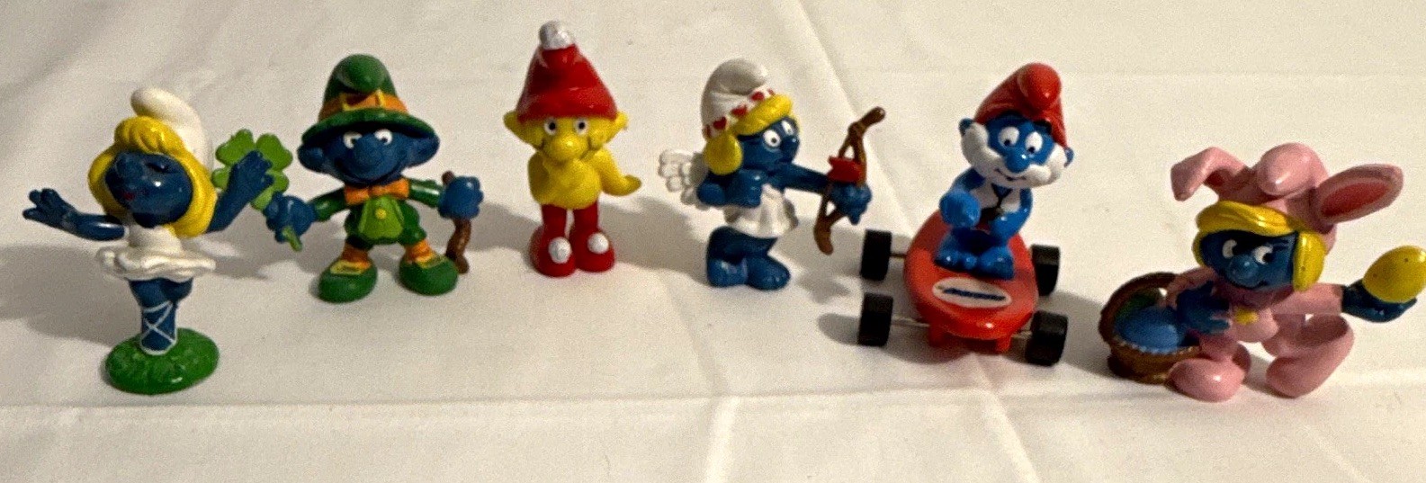 Schleich The Smurfs Vintage 1978-1982 Plastic Figurines Lot Smurf 6 Lot