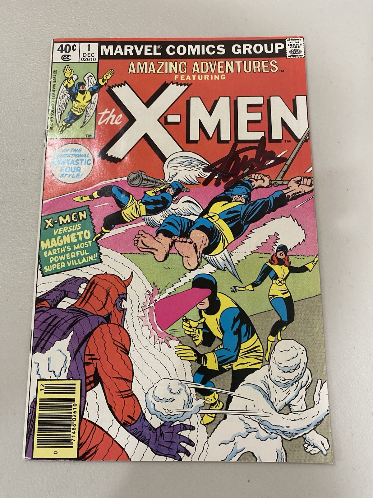 Amazing Adventures Featuring X-Men #1 Signed Stan Lee & Jack Kirby 1979 VF