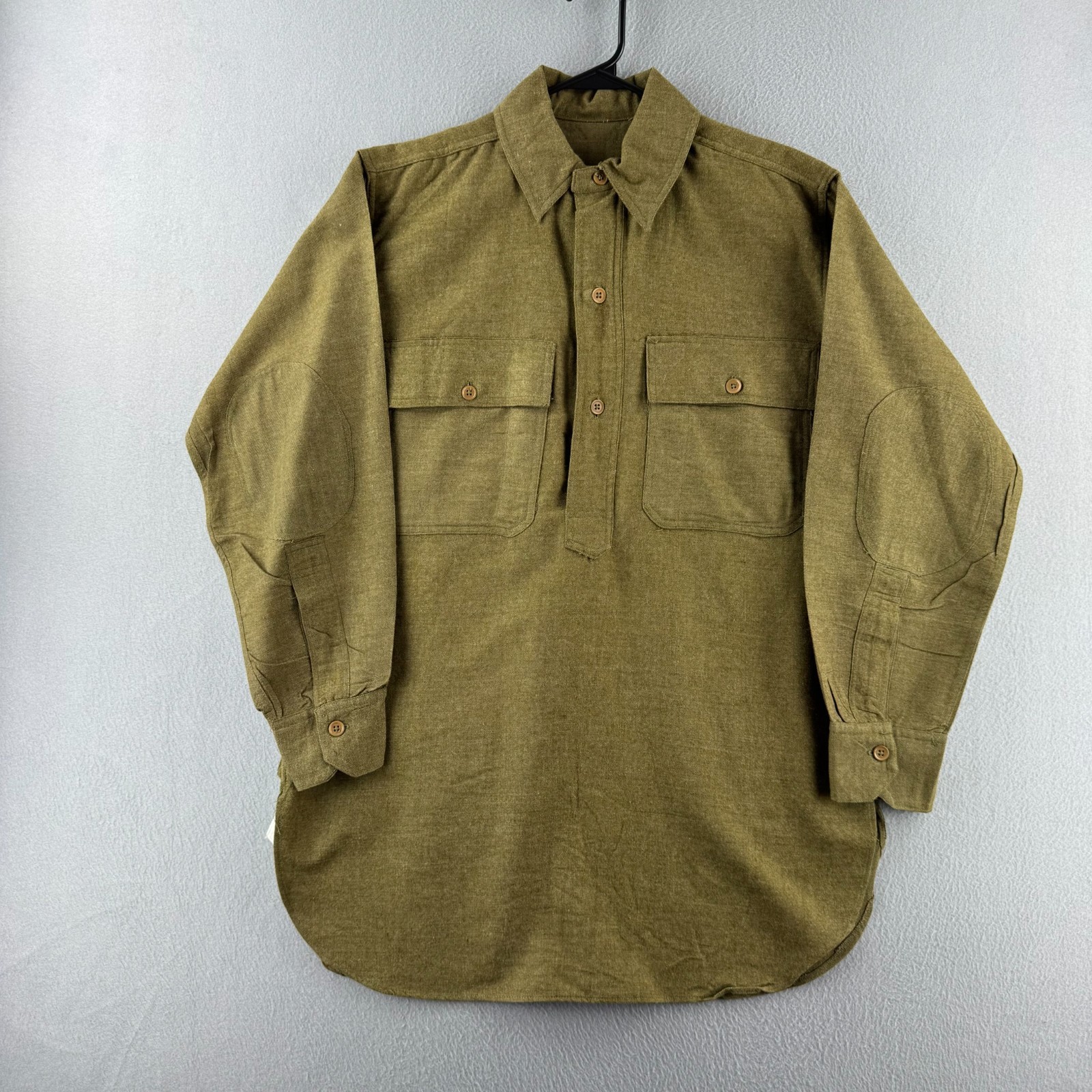 WWI US ARMY Wool Shirt Fits Mens Large Pullover Tunic 1918 Military Antique WWI US ARMY Wool Shirt Fits Mens Large Pullover Tunic 1918 Military Antique