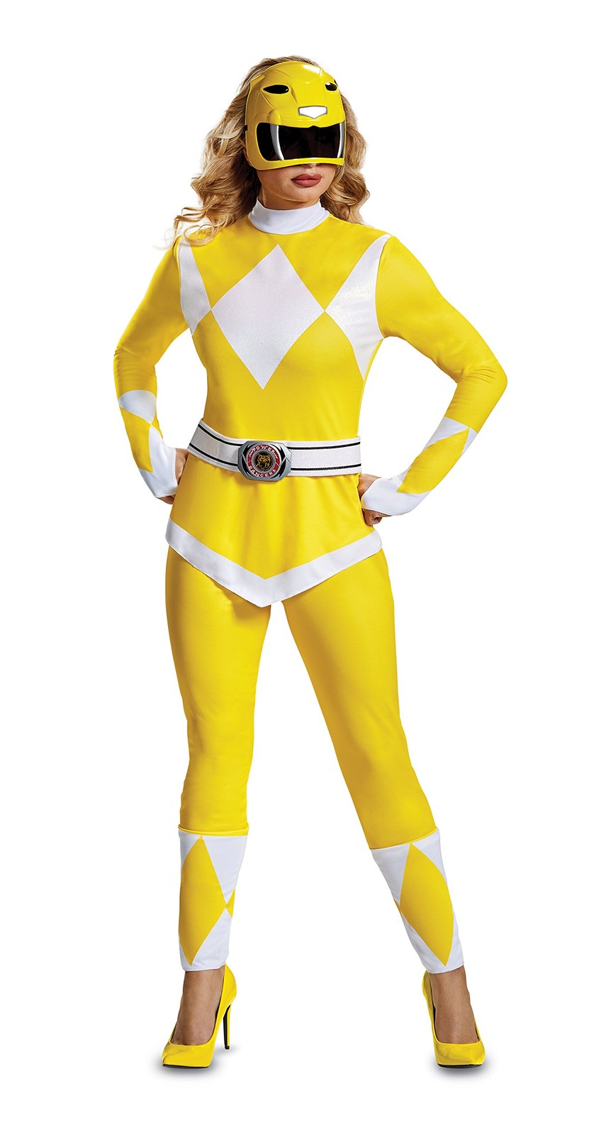 Disguise Women's Yellow Ranger Adult Costume, M (8-10)