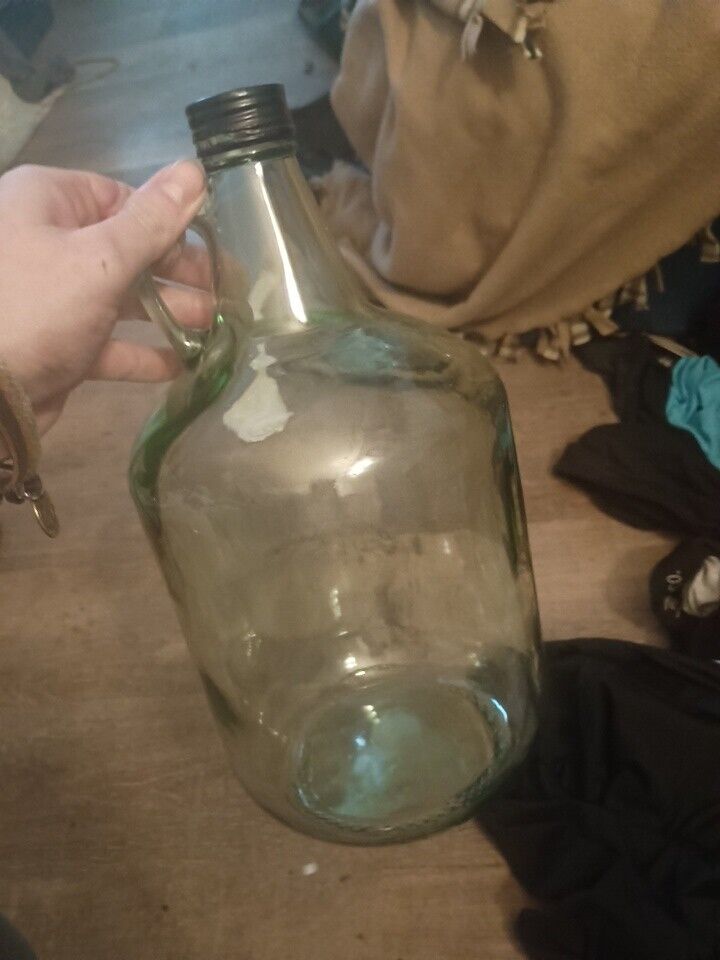 One Gallon Blue Glass With Handle