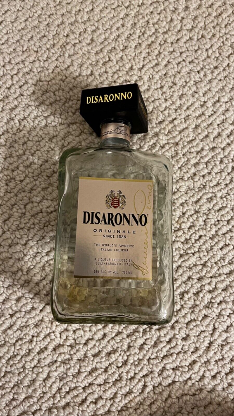 Empty Disaronno Liquor Glass 1.75L
