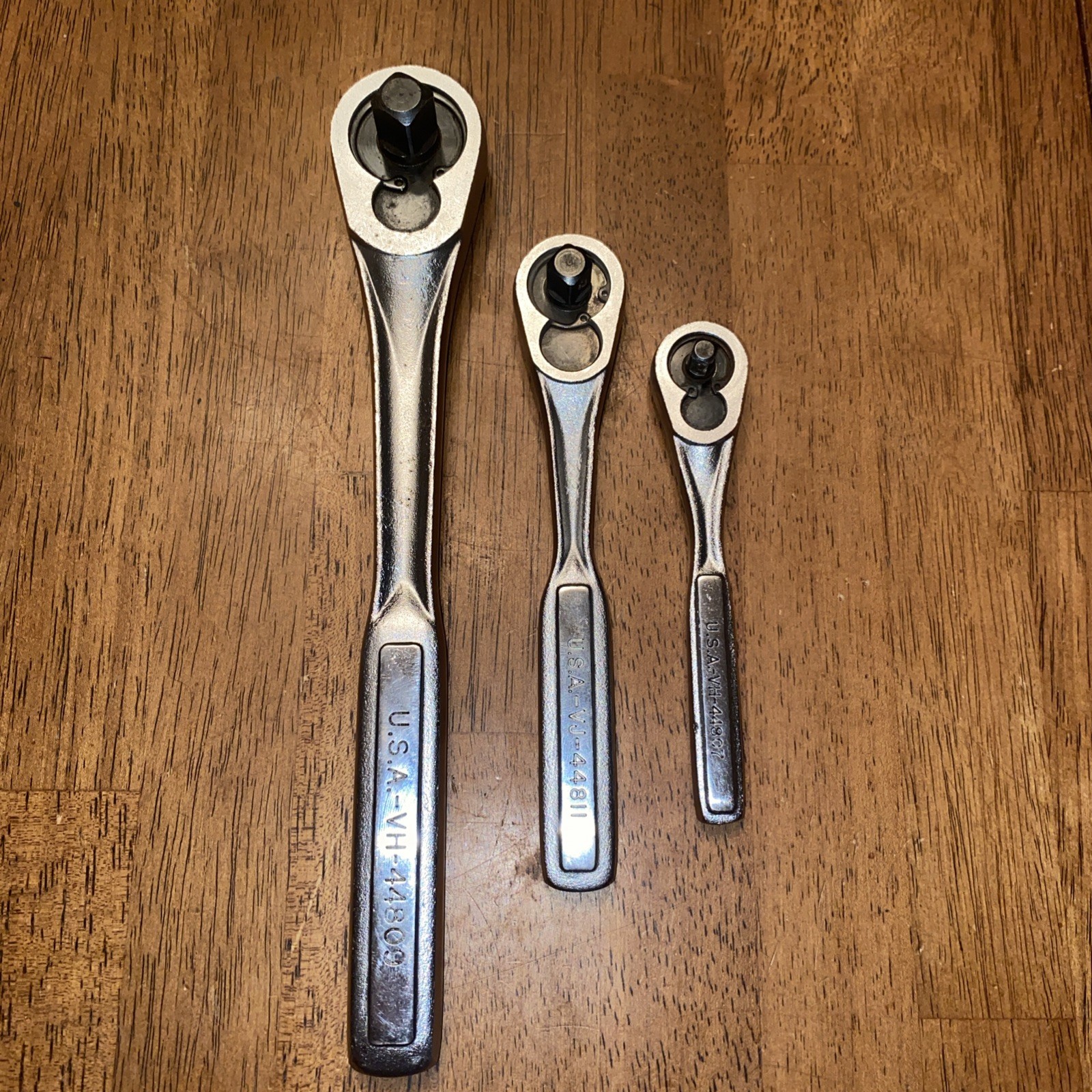 Vintage Craftsman Ratchet Set 1/2, 3/8 & 1/4 Drive Quick Release Pear Head USA