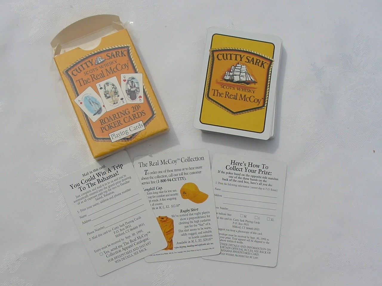 Vtg Nearly Sealed Cutty Sark Scots Whisky Playing Cards Deck Roaring 20\'s Poker