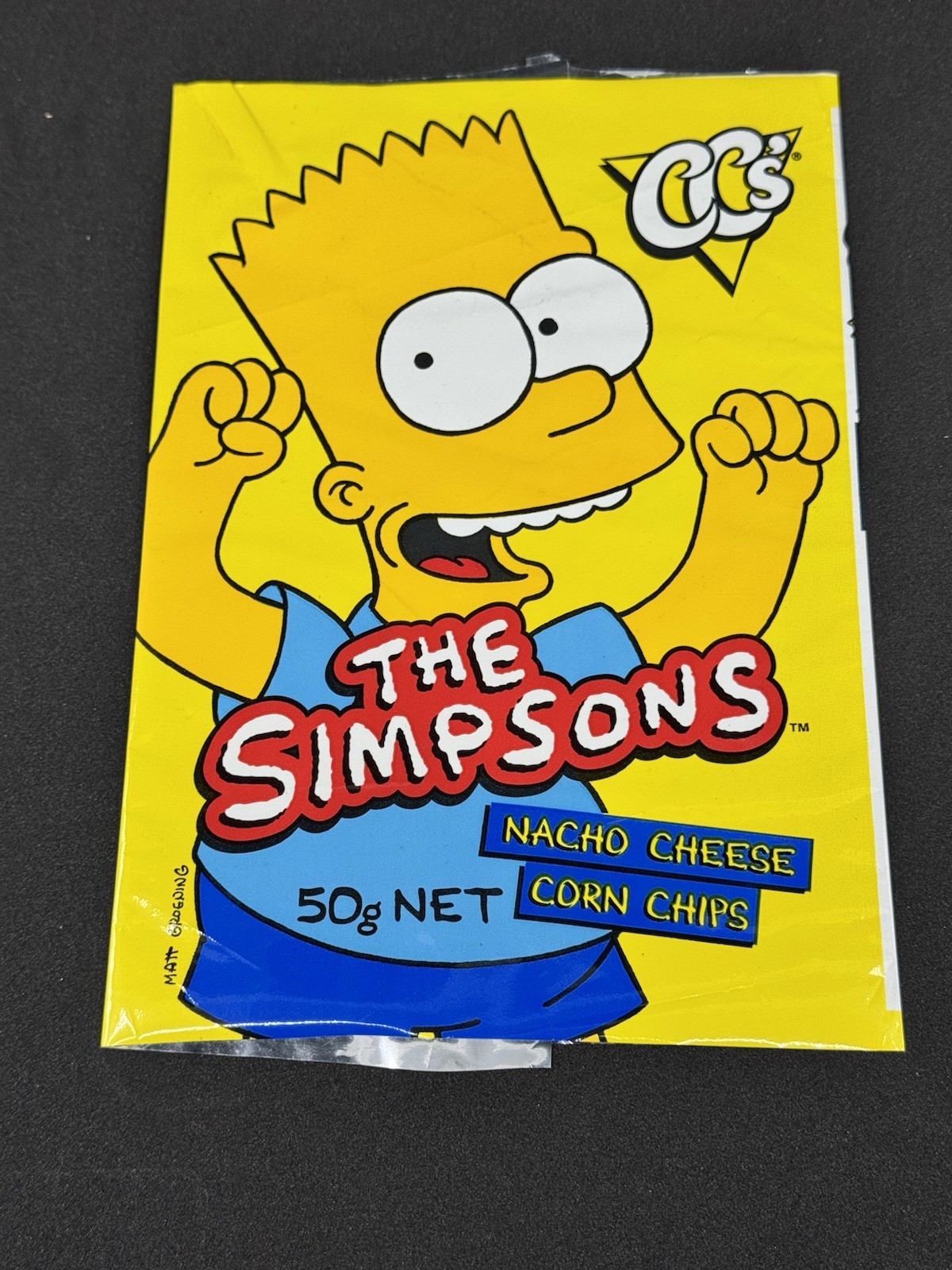 Rare -Salesman’s Sample- UNUSED 1997 CC’s The Simpsons Nacho Cheese Chips 50g 