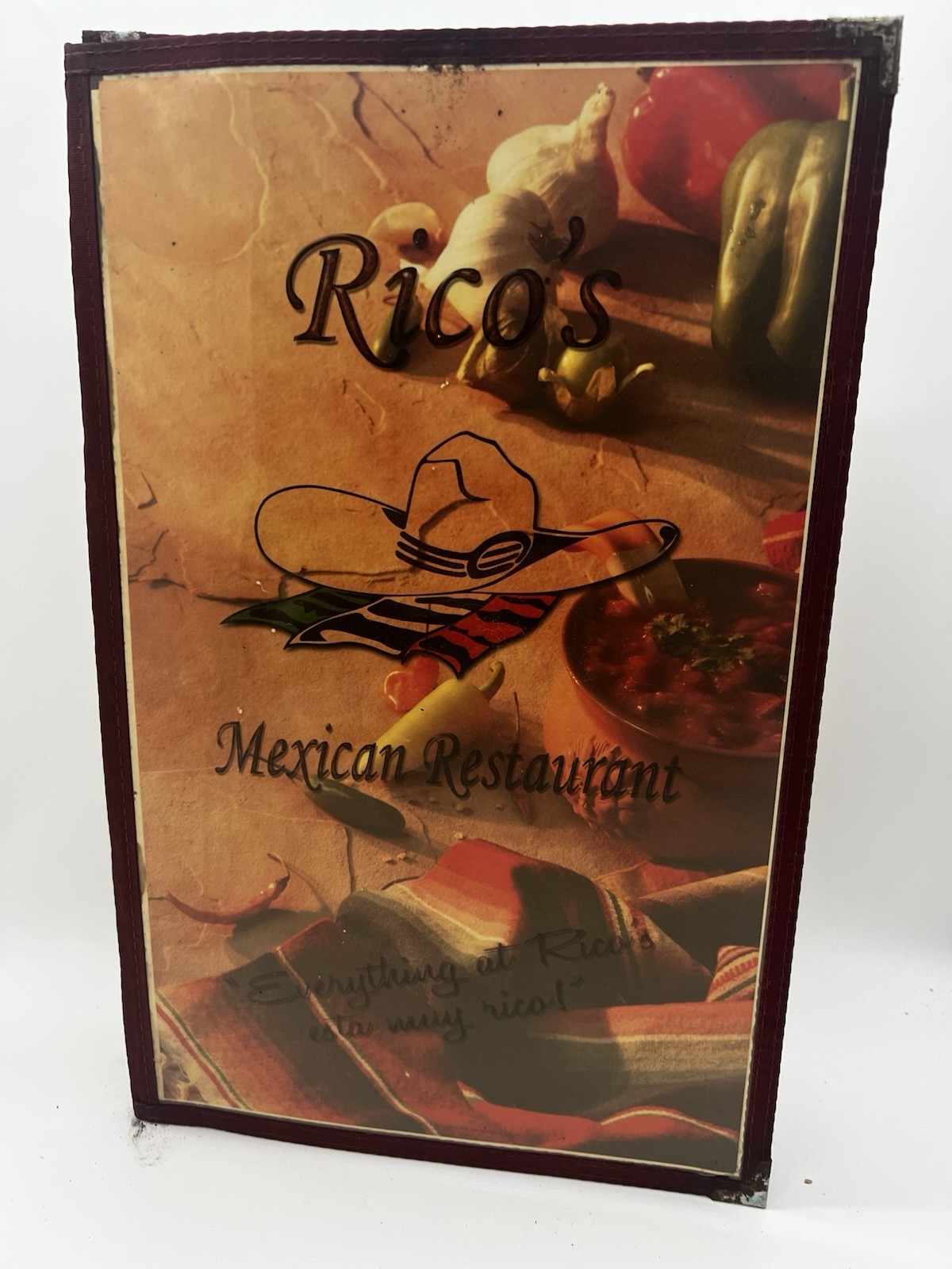 Menu From Your Favorite Restaurant RICOS MEXICAN Rico's Rigos Kingwood TX paloma